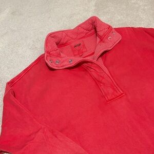 Aerie Henley Red Sweatershirt